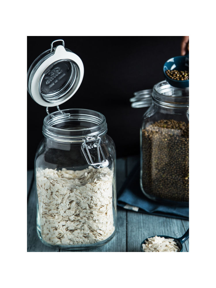 Bormioli Rocco Fido 2 Ltr Glass Jar with Clear Glass Lid and Rubber Gasket Set of 2-picture-23