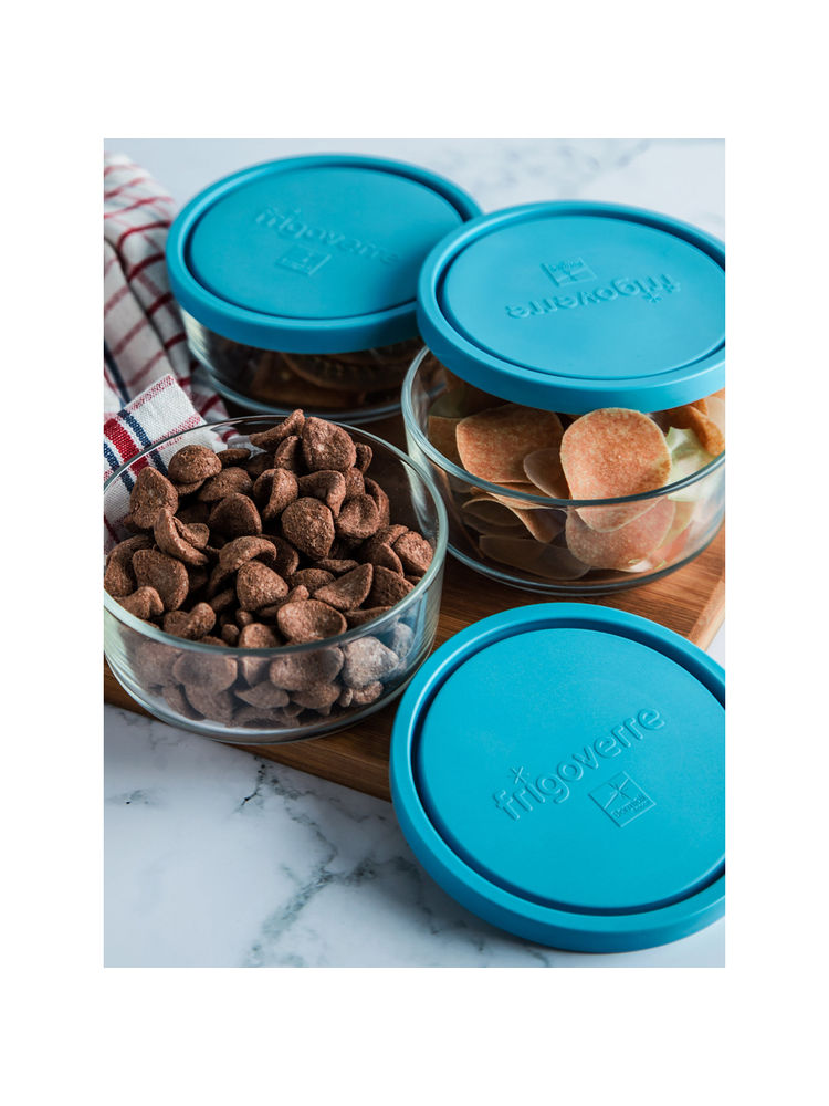 Bormioli Rocco Frigoverre Blue Lid Round Container Set of 3-image-29