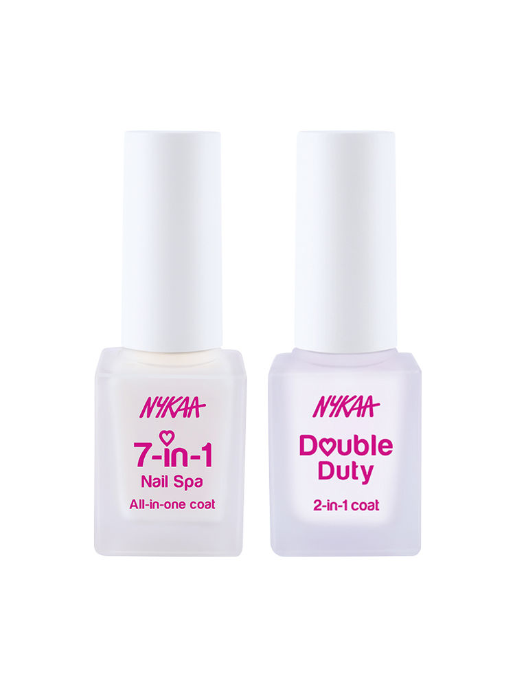 Nykaa Cosmetics Nail Care Kit -7-in-1 Nail Spa + Double Duty 2-in-1 - Top & Base Coat-picture-8