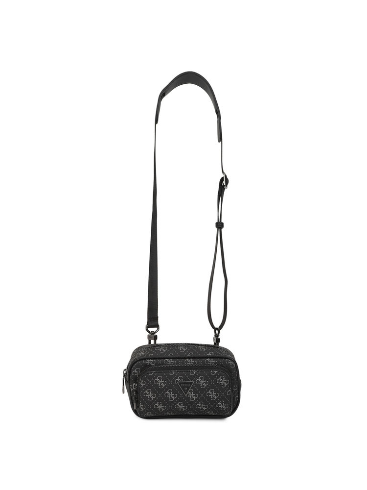 guess fashion Guess Men Black Printed Sling Bag-picture-19