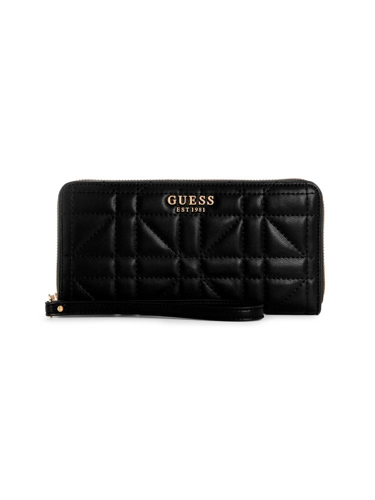 guess fashion Guess Women Black PU Quilted Zip Around Wallet-picture-24
