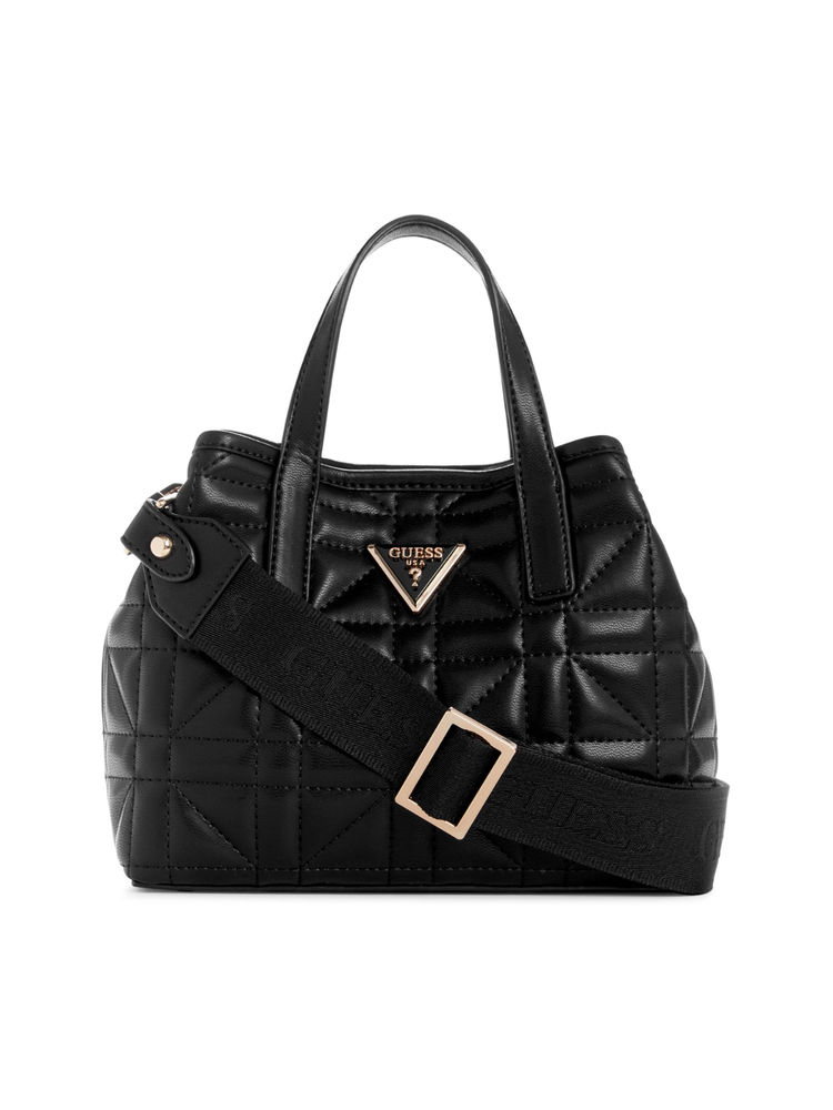 guess fashion Guess Women Black PU Quilted Tote Bag with Detachable Strap-picture-25