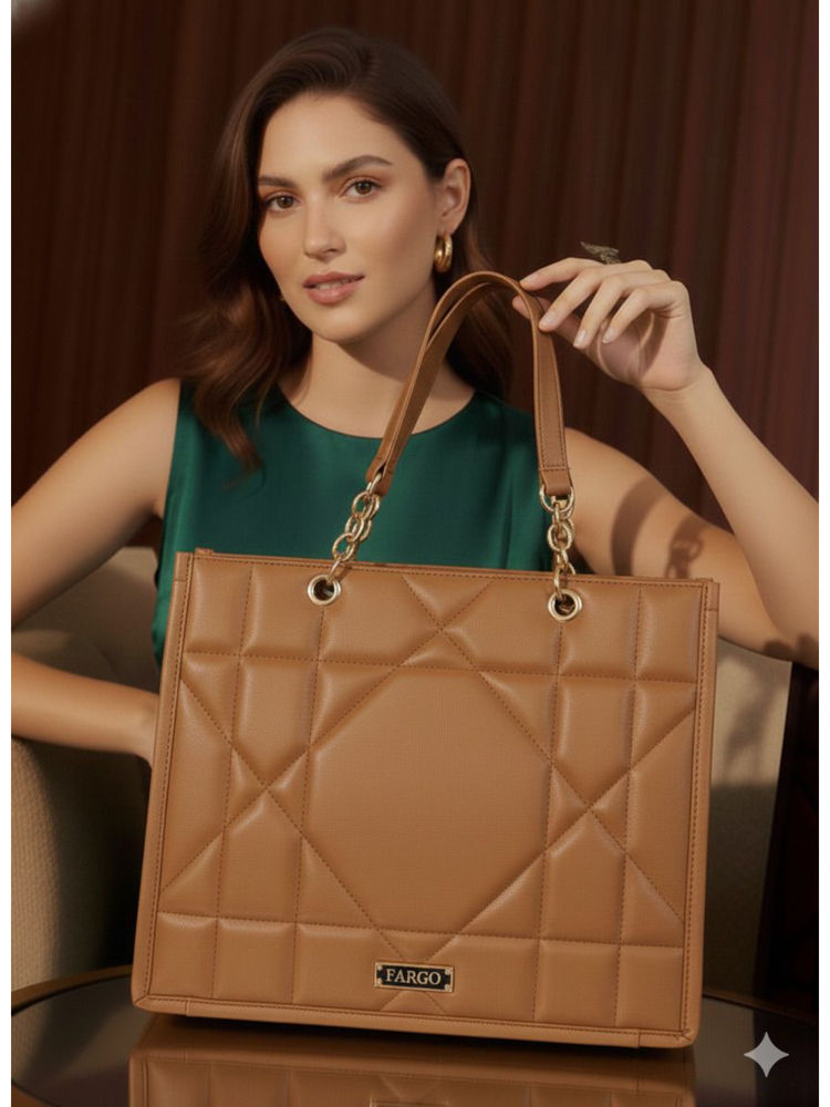 FARGO Matrix Women 15' Brown Laptop Hand Bag-picture-26
