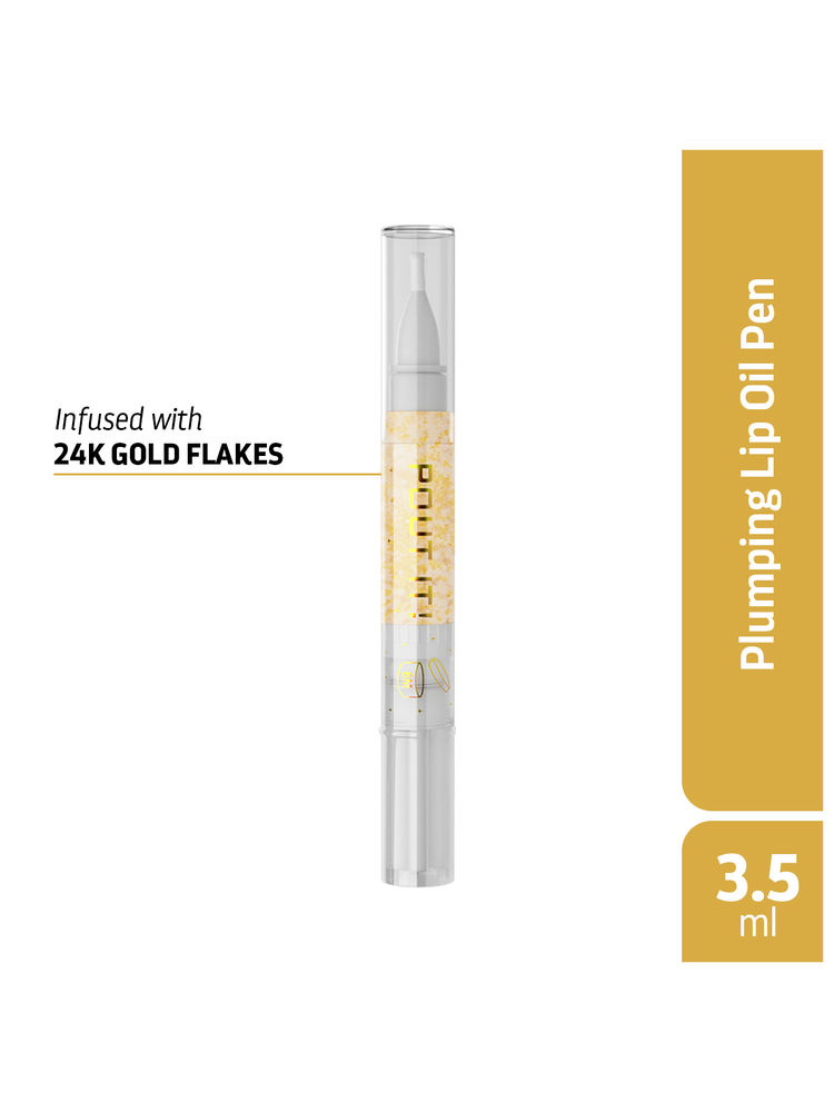 Indulgeo Essentials Pout It 24k Gold Lip Oil - Natural Plump Pouty Lips