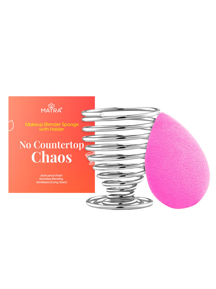 Matra Makeup Blender Beauty Sponge Face Puff For Foundation With Holder Drying Display Storage Stand-picture-45