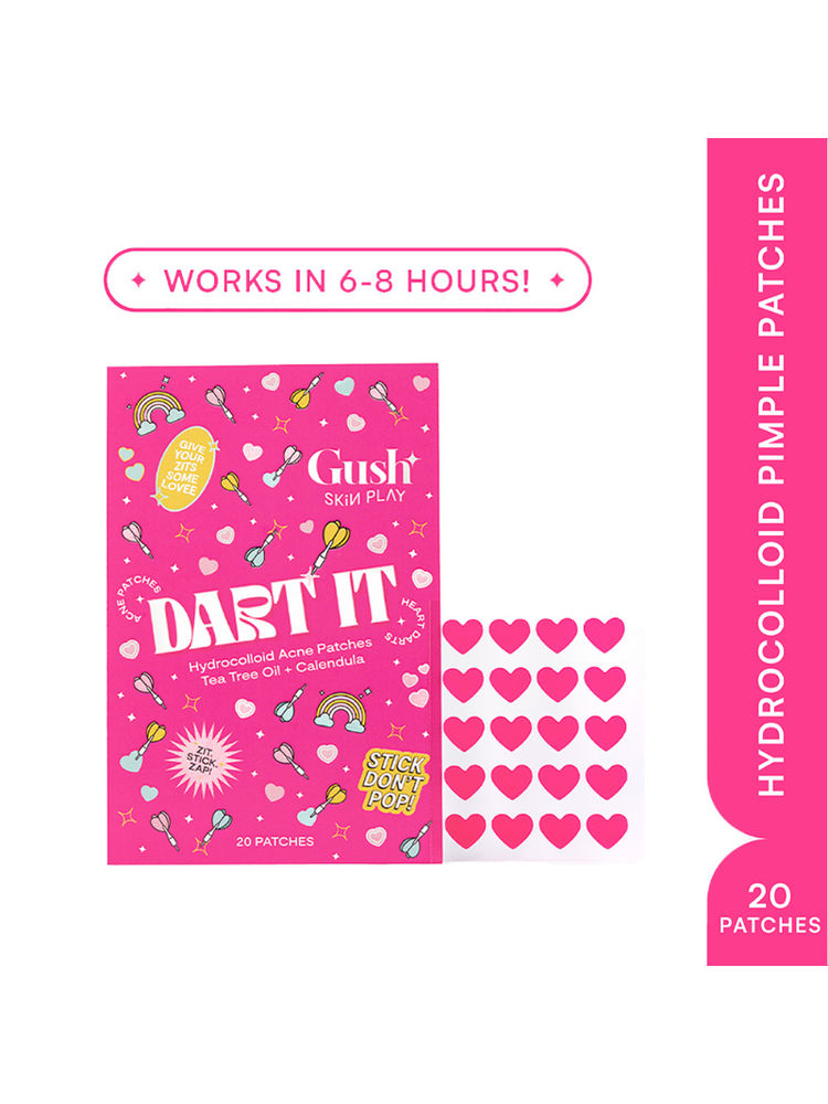 Gush Beauty Dart It Hydrocolloid Pimple Patches For Healing Acne Zits And Blemishes - Pink Heart-picture-26