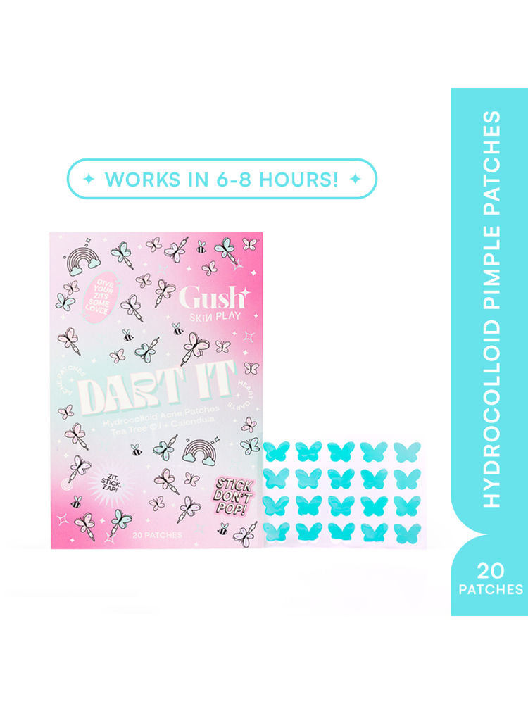 Gush Beauty Dart It Pimple Patches Work in 6-8 Hrs For Acne, Zits And Blemishes - Holographic Butterfly-picture-10