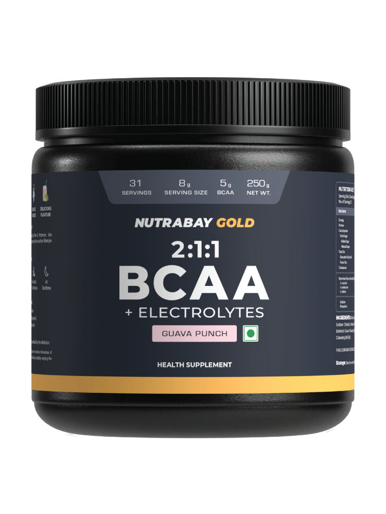Nutrabay Gold BCAA 2:1:1 +Electrolytes Powder - Guava Punch-picture-26