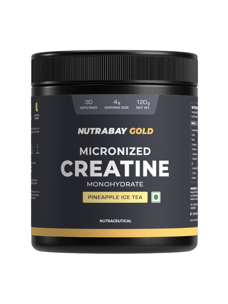 Nutrabay Gold Micronised Creatine Monohydrate Powder - Pineapple Ice Tea