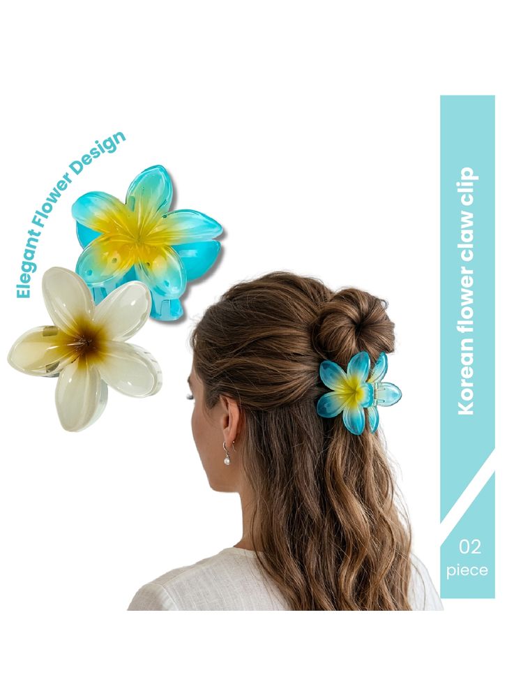 Rhe Cosmetics Set Of 2 Flower Hair Claw Clips-image-41