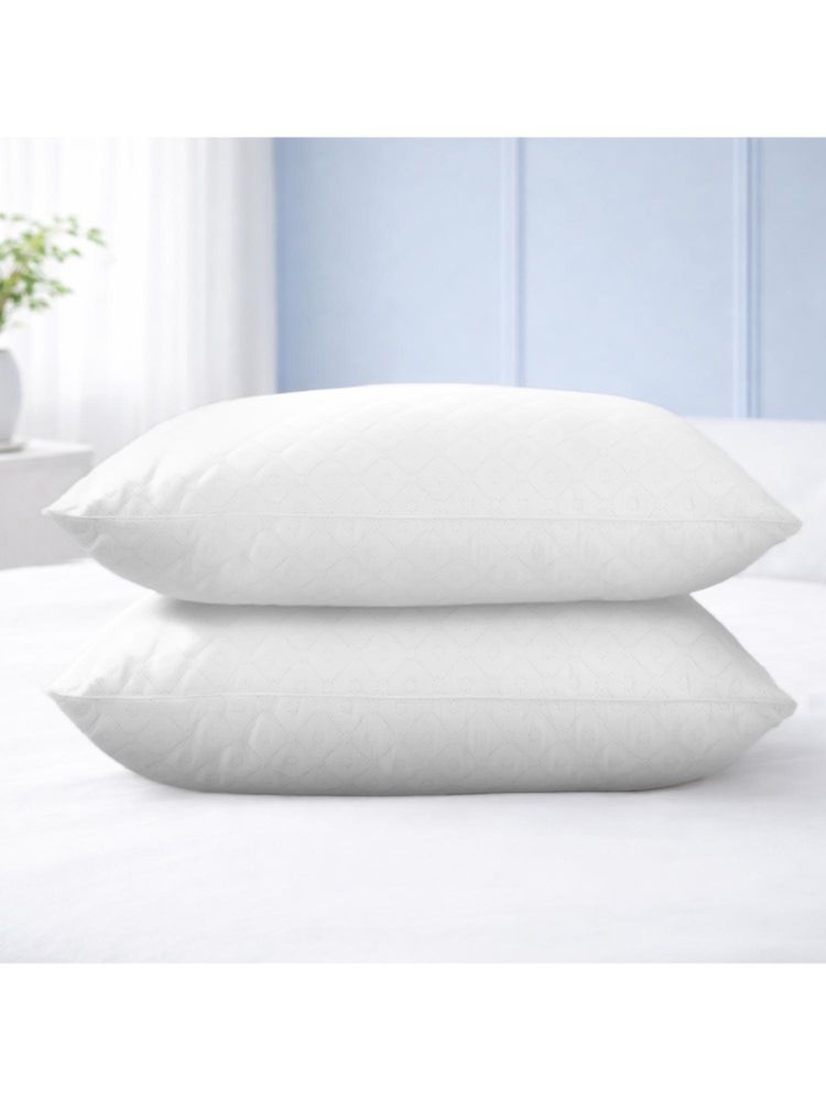 Welspun Easy Sleep Microfiber 450TC Breatheable White Pillows (Pack of 2)-image-5