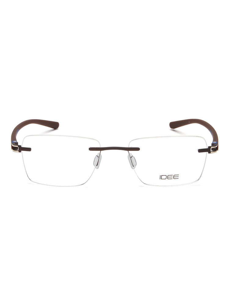 IDEE Brown Rim Less Rectangular shaped eyewear for Men (ID1981C5FR) (52)-image-47