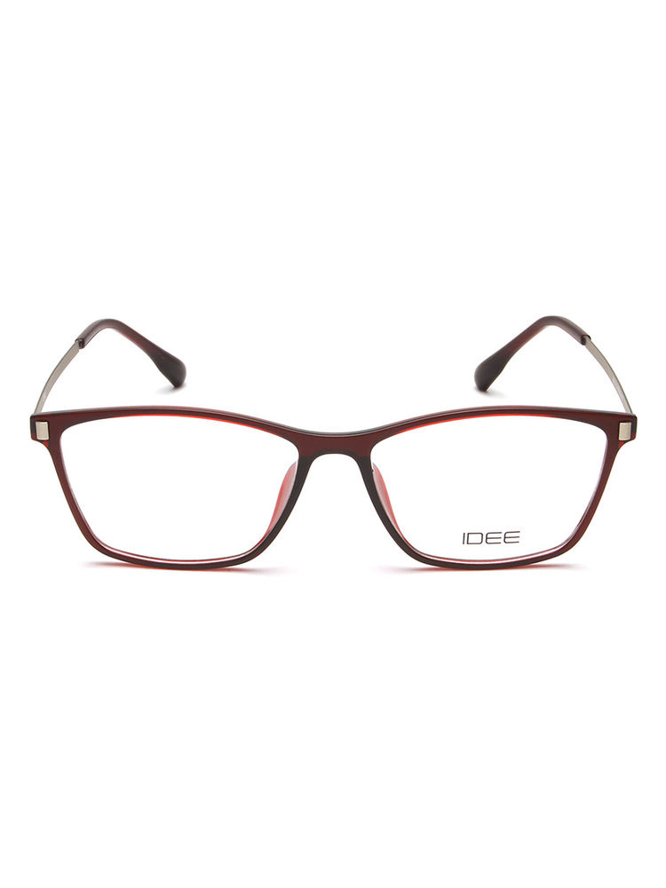 IDEE Burgundy Full Rim Square shaped eyewear for Women (ID2083C5FR) (55)-image-3