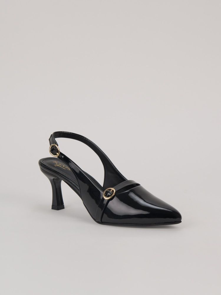 SCENTRA Womens Black Kitten Heels-image-9