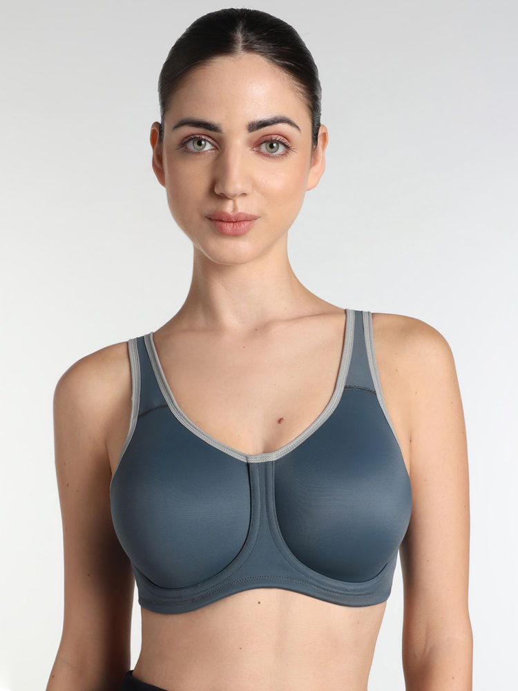 Wacoal Sport Non Padded Wired Full Coverage Full Support High Intensity Sports Bra - Grey-picture-15