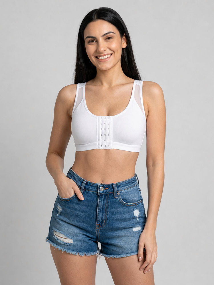 Chelvet Posture Correcting Full Coverage Bra White-picture-25