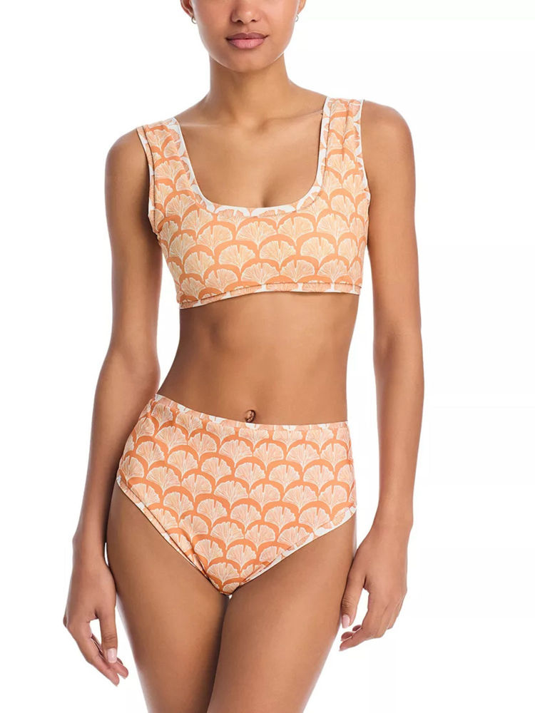 Addery Sunset Bloom Scoop-Neck Bikini Top And Shorts-picture-32