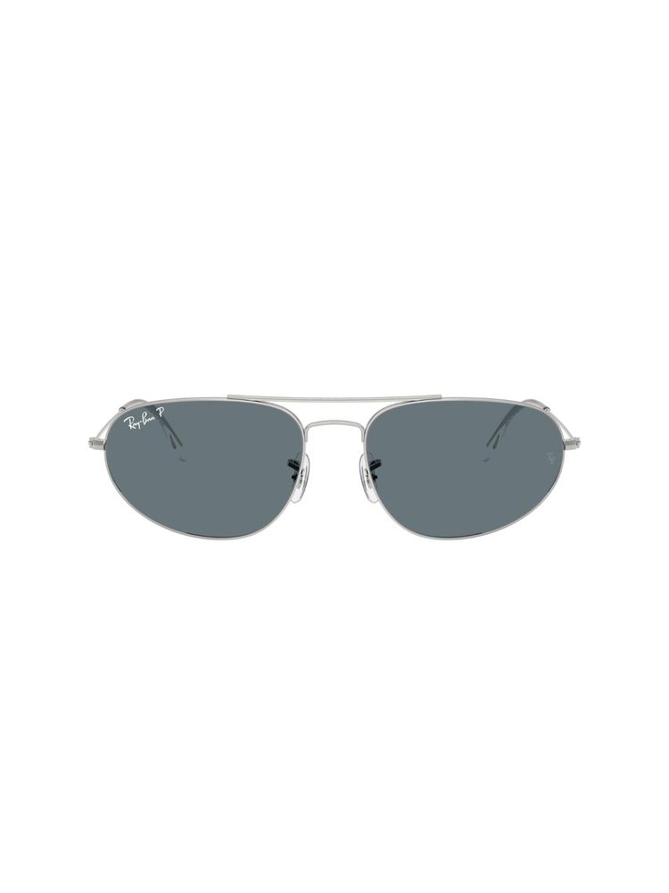 Ray-Ban Unisex Polarized Blue Lens Aviator Sunglasses - 0RB3945003/3R60-image-3