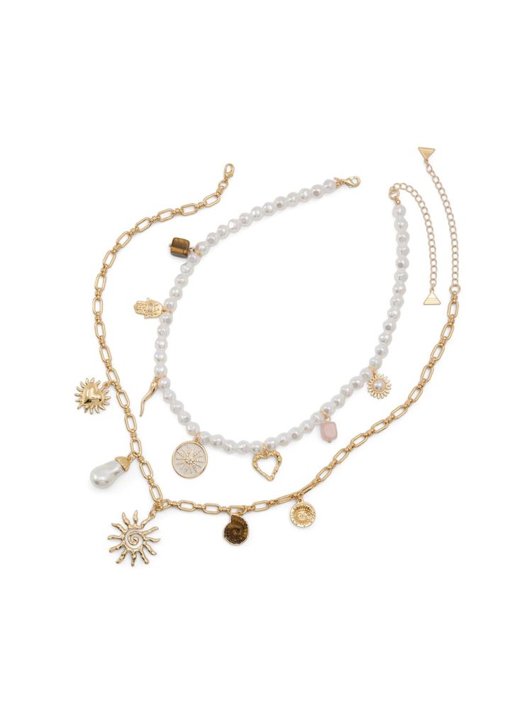 Aldo Multi-Color Women Necklaces (Pack of 2)-image-3
