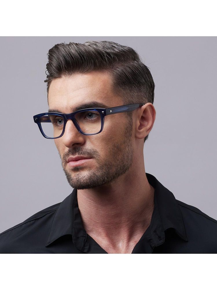 Shisen Fox Unisex Shinzo Lightweight Blue Optical Eyeglass Frame (52)-image-30