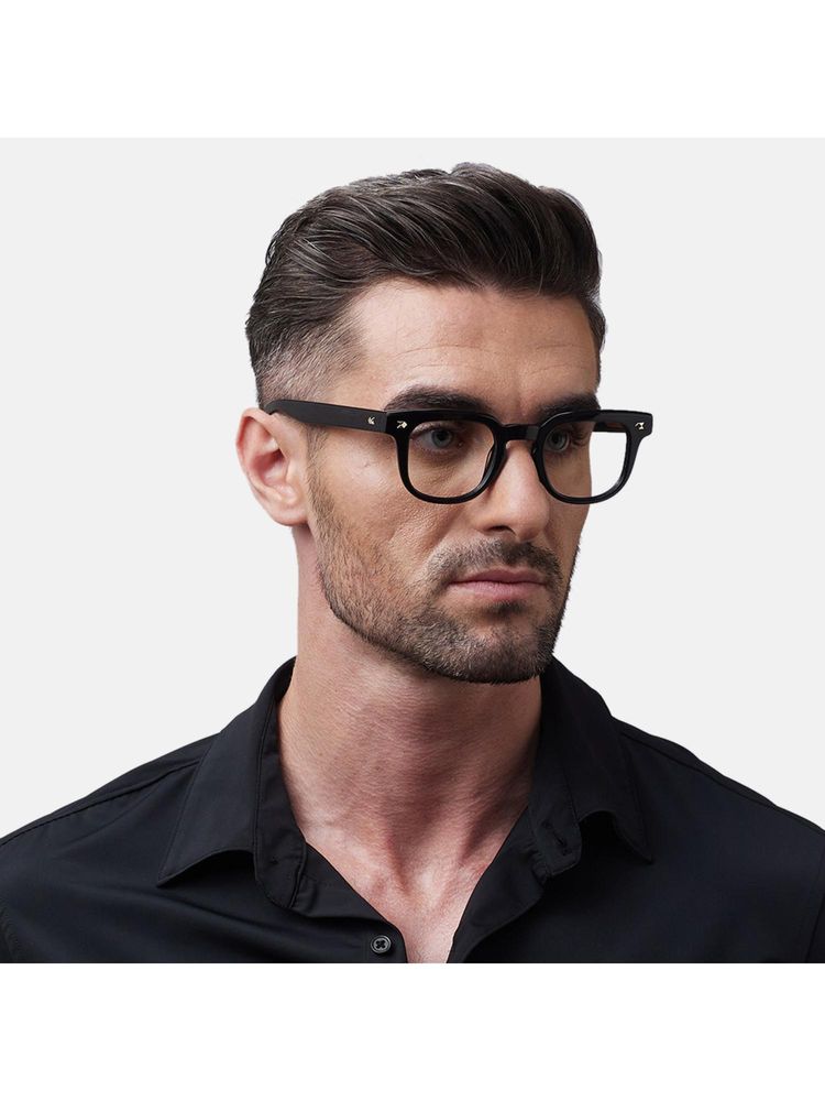 Shisen Fox Unisex Osaka Lightweight Black Optical Eyeglass Frame (48)-image-33