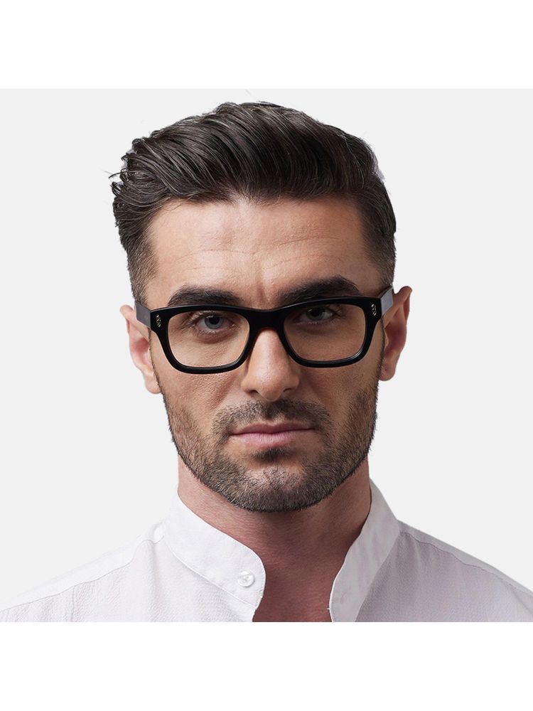 Shisen Fox Unisex Gazo Lightweight Black Optical Eyeglass Frame (52)-picture-27