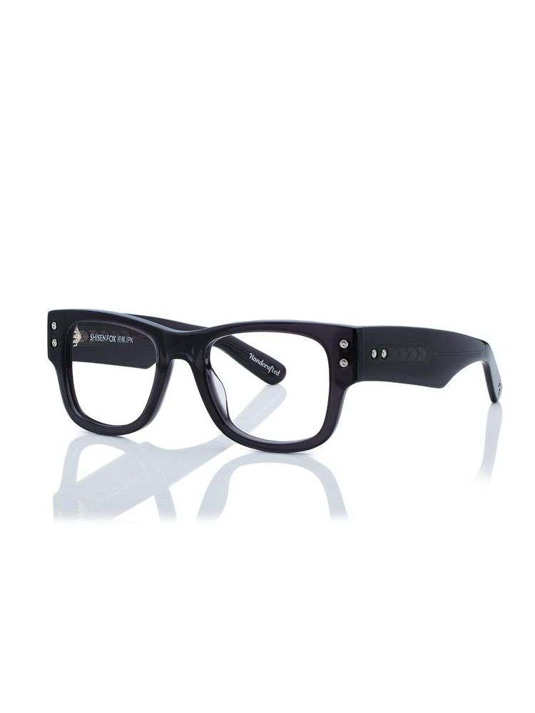 Shisen Fox Unisex Yokohama Lightweight Grey Optical Eyeglass Frame (52)-image-19