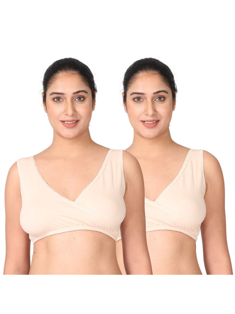 Morph Maternity Pack Of 2 Sleep Nursing Bras - Nude-picture-18
