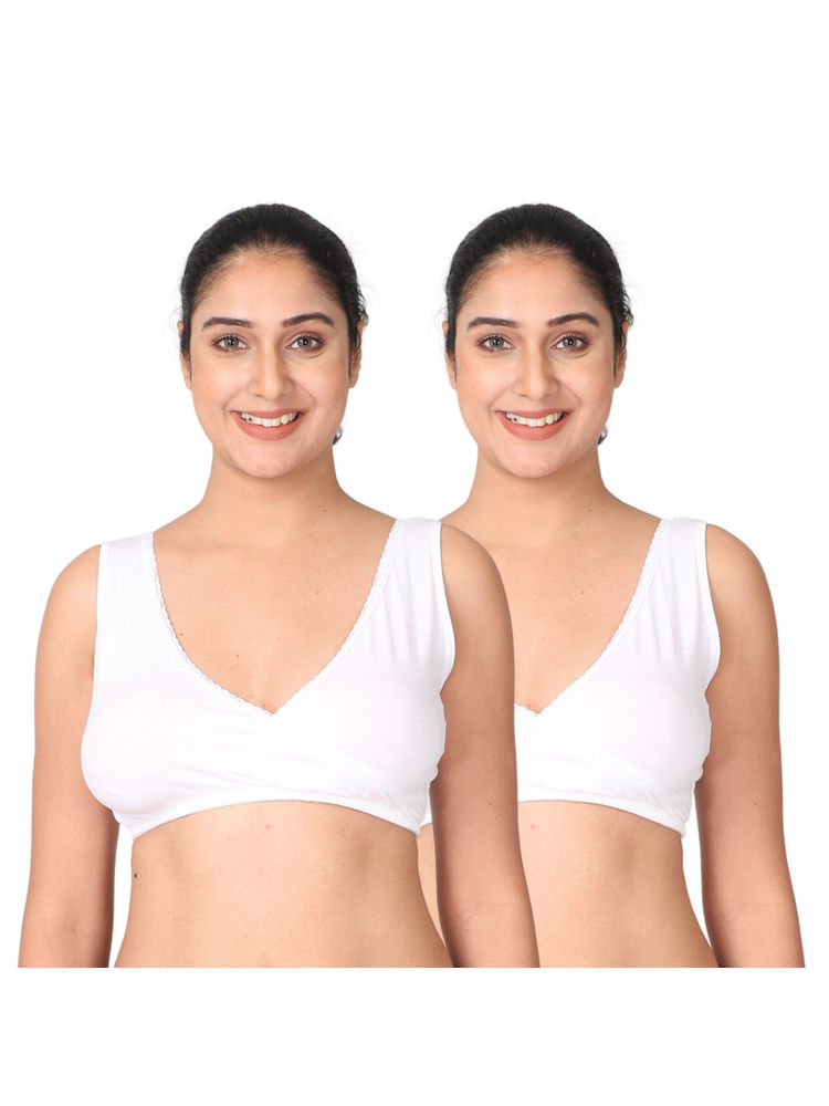 Morph Maternity Pack Of 2 Sleep Nursing Bras - White-picture-17