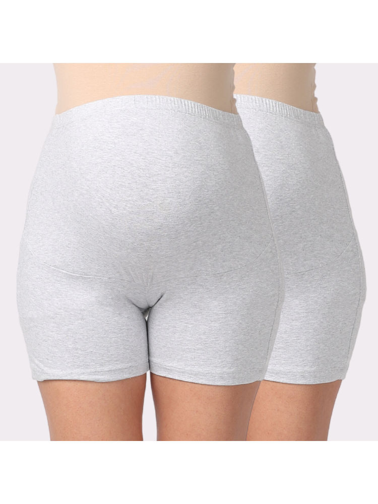 Morph Maternity Pack Of 2 Maternity Under Shorts - Grey-picture-17