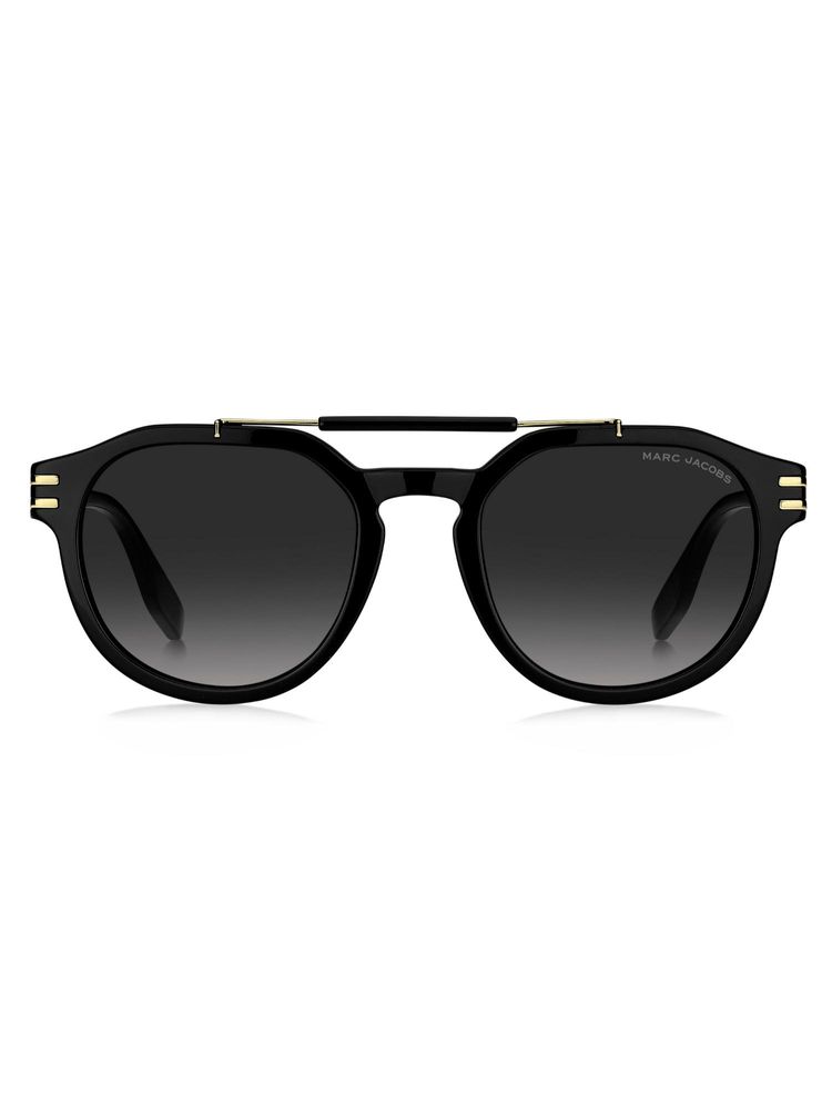 marc jacobs accessories Marc Jacobs Men 100% UV Protection Round Full Rim Grey Lens Sunglasses (52)-picture-35
