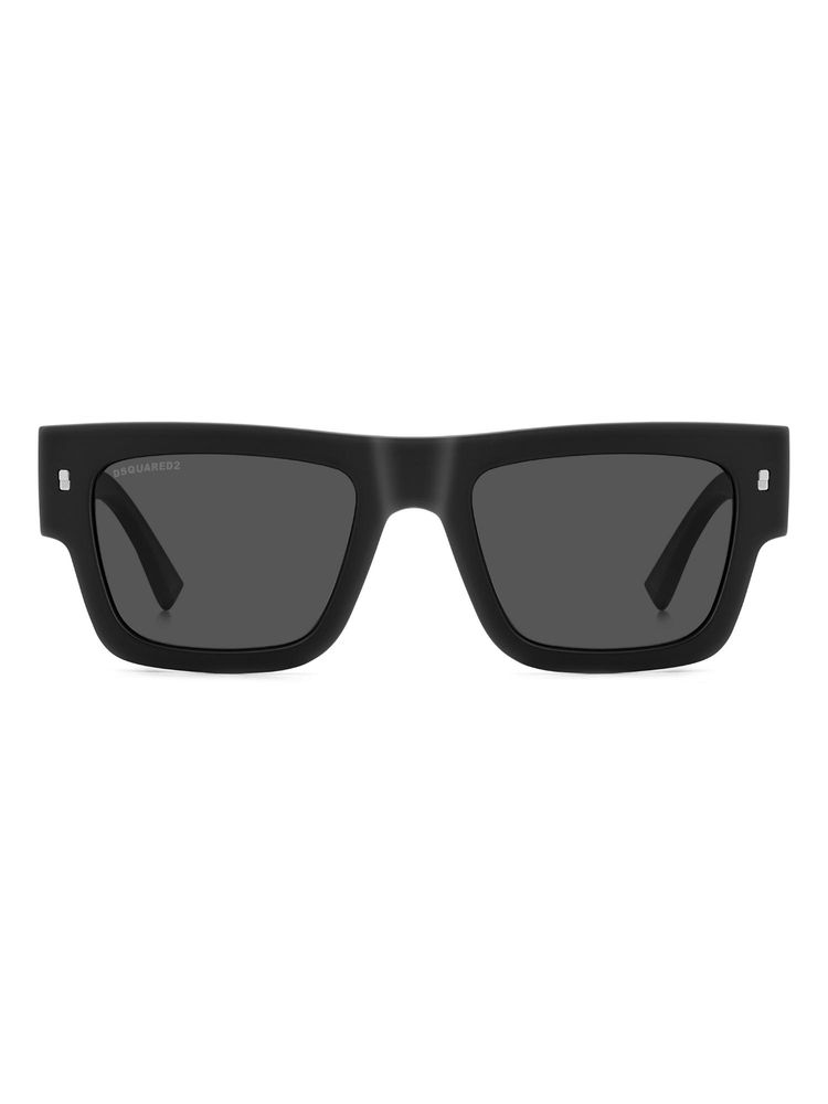Dsquared Unisex 100% UV Protection Rectangle Full Rim Grey Lens Sunglasses (52)-picture-11