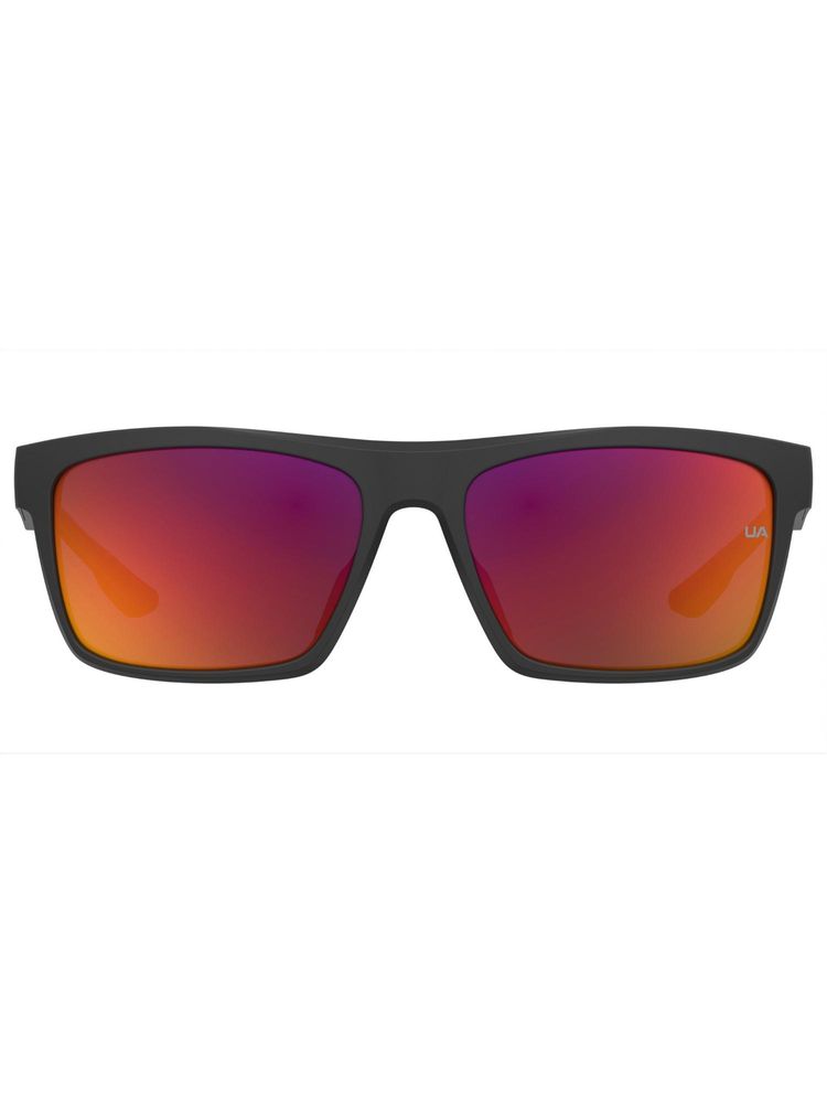 Under Armour Unisex 100% UV Protection Rectangle Full Rim Red Lens Sunglasses (59)-picture-13