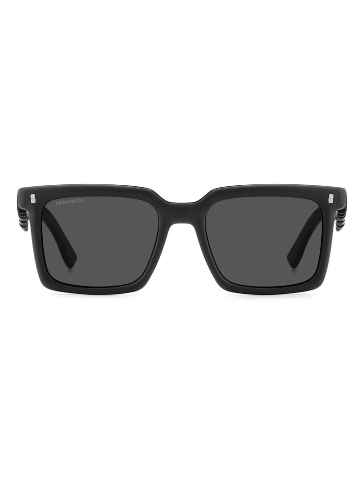 Dsquared Men 100% UV Protection Rectangle Full Rim Grey Lens Sunglasses (53)-image-32