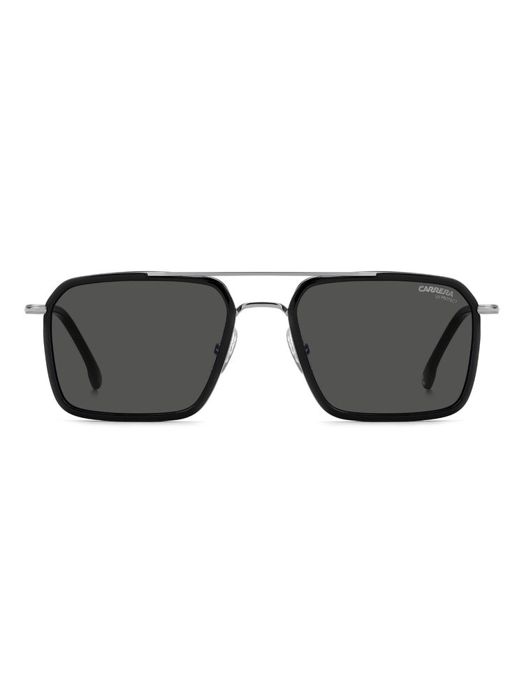 carrera accessories CARRERA Men 100% UV Protection Square Full Rim Grey Lens Sunglasses (55)-picture-0