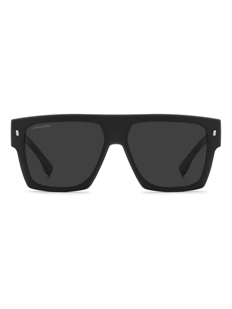 Dsquared Men 100% UV Protection Rectangle Full Rim Grey Lens Sunglasses (58)-image-38