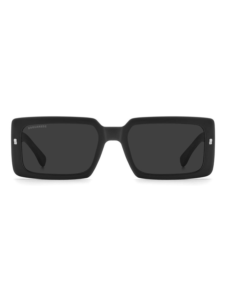 Dsquared Men 100% UV Protection Rectangle Full Rim Grey Lens Sunglasses (55)-image-24