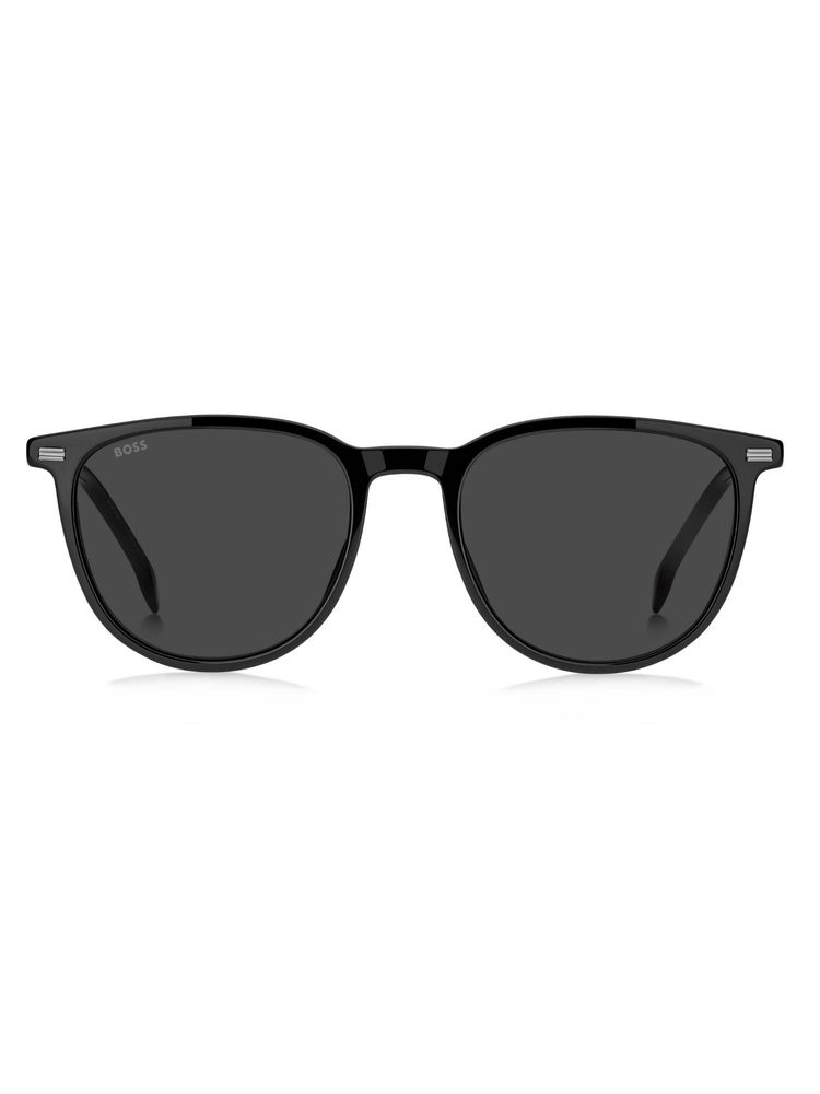Hugo Boss Men 100% UV Protection Phantos Full Rim Grey Lens Sunglasses (52)-image-28