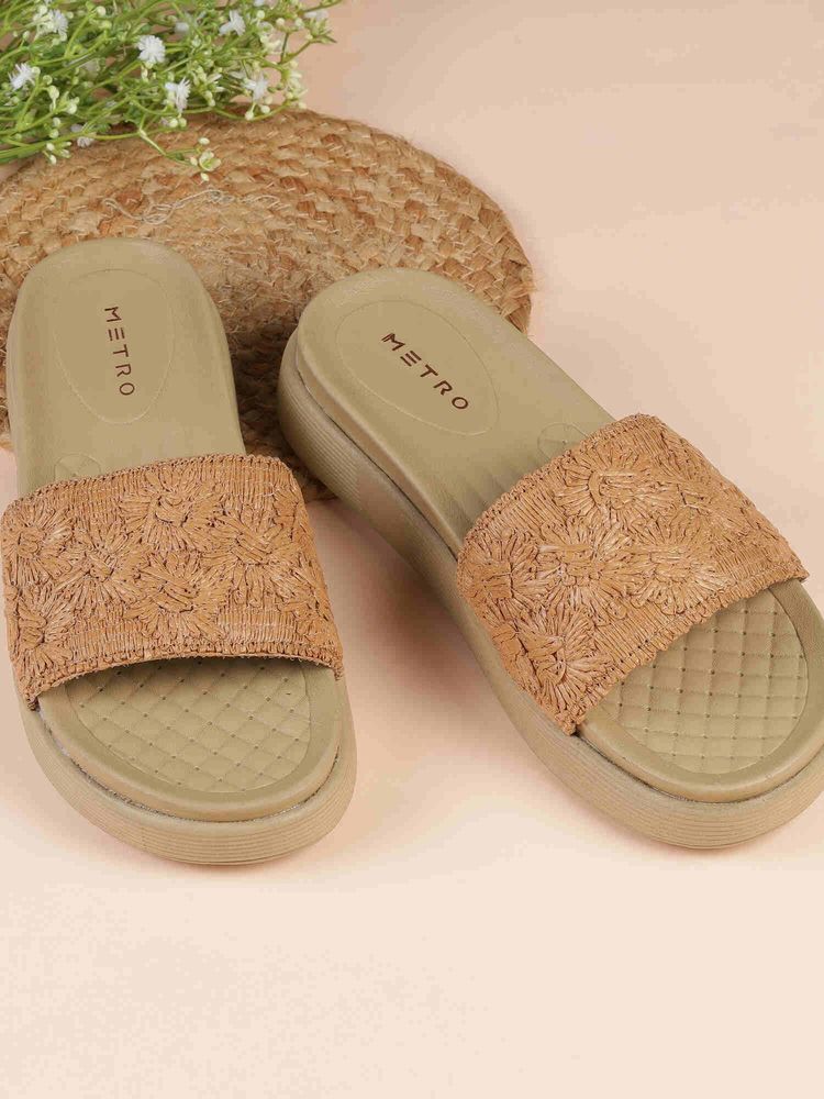 Metro Women Tan Sandals-image-4