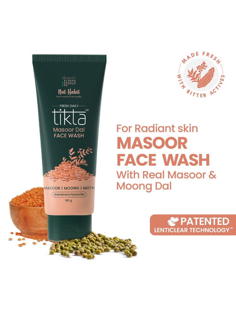 Nat Habit Fresh Masoor Dal Face Wash For Combination Skin, Face Cleanser For Brightening & Tan-picture-47