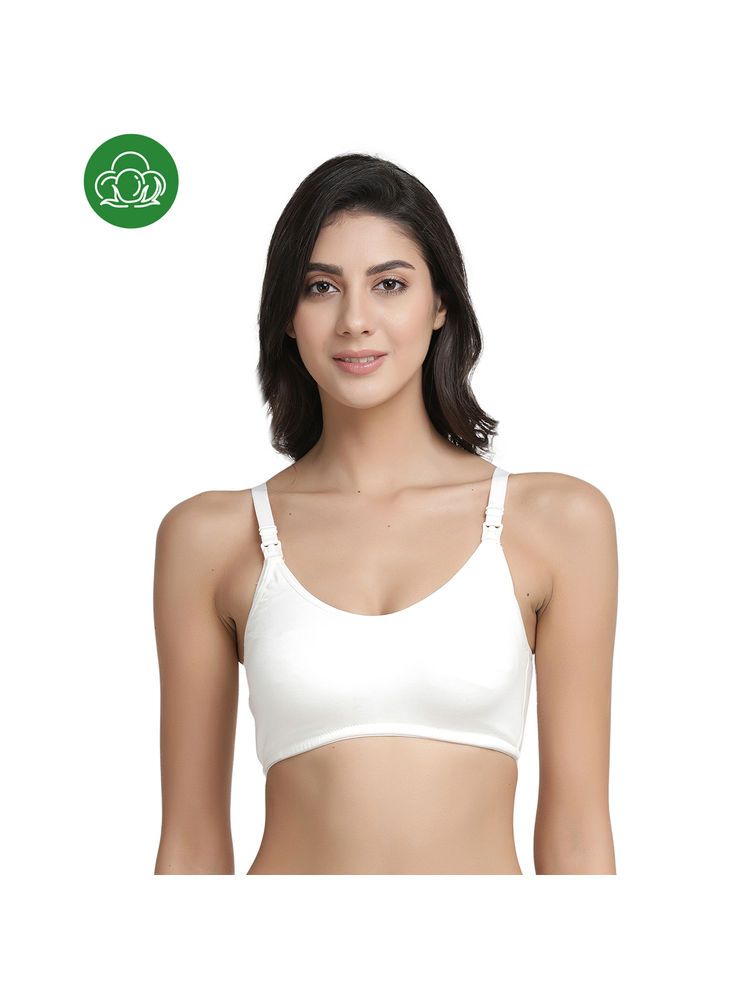 Inner Sense Organic Antimicrobial Soft Nursing Bra - White-picture-11