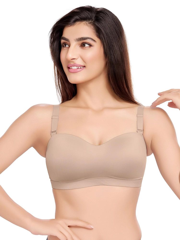 Juliet Womens Padded Full Coverage Seamless And Strapless Polyamide Spandex Bra-picture-14