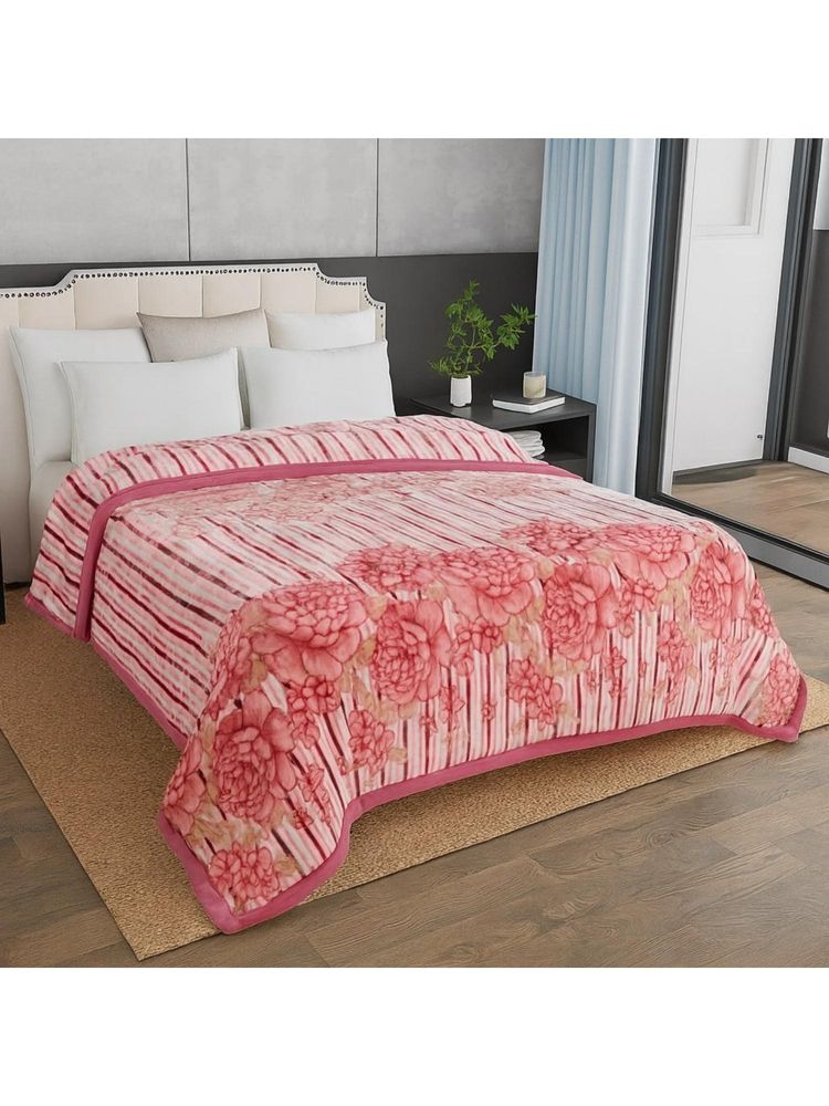 Threadwear Geometric 400TC Cotton White Fitted Bedsheet With 2 Pillow Covers-image-33