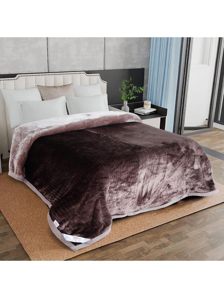 Threadwear Floral 400TC Cotton Blue Fitted Bedsheet With 2 Pillow Covers-image-42