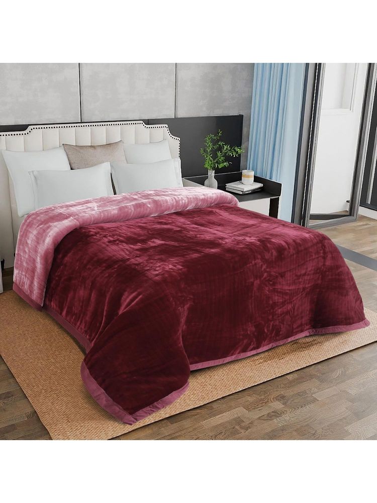 Threadwear Floral 400TC Cotton pink Fitted Bedsheet With 2 Pillow Covers-image-18