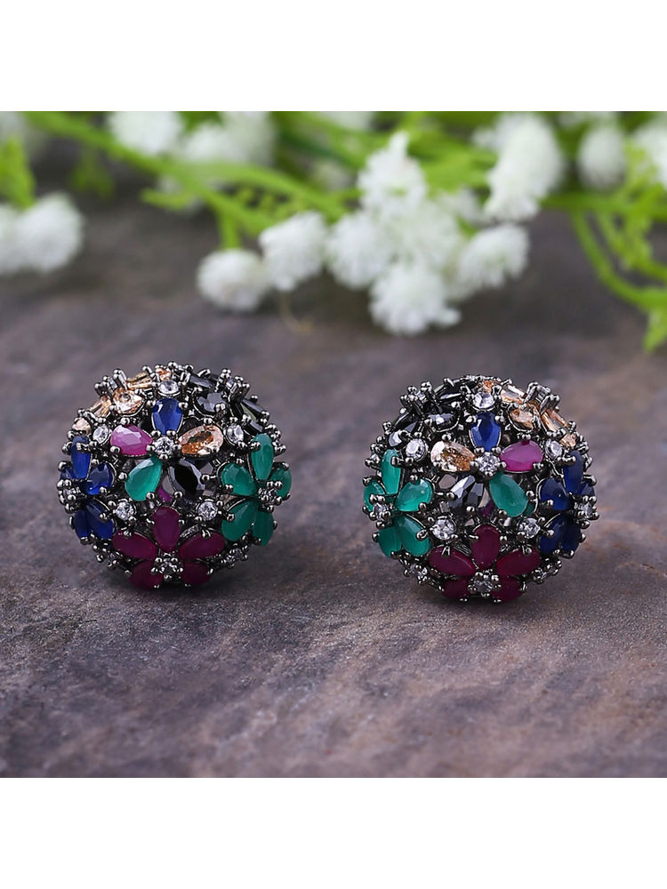 SHOSHAA Multicoloured Small Round Studs-image-8