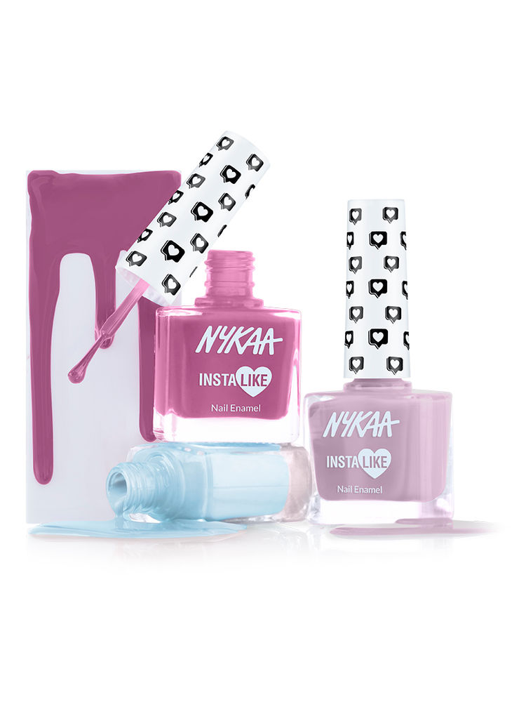 Nykaa Cosmetics Nail Enamel - Rose Edit + Beach Bliss + Merry Raspberry