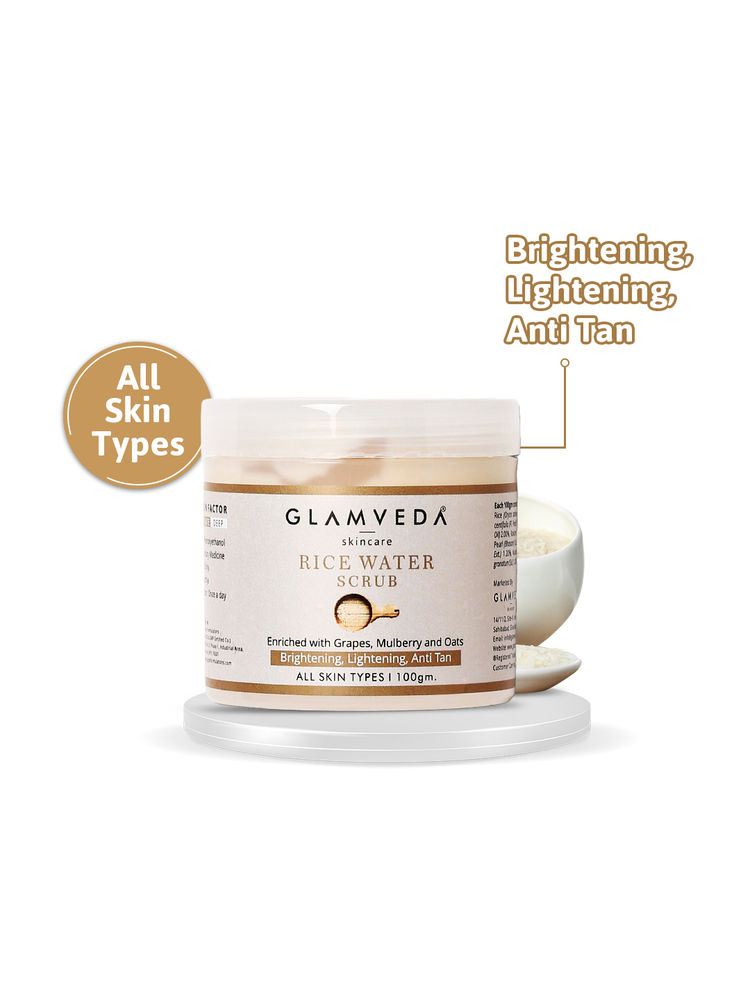 Glamveda Rice Water Brightening Scrub