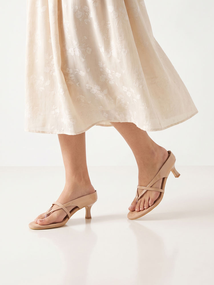 Chaal Chalan Cream Round Toe Mid Top Sandals-picture-23