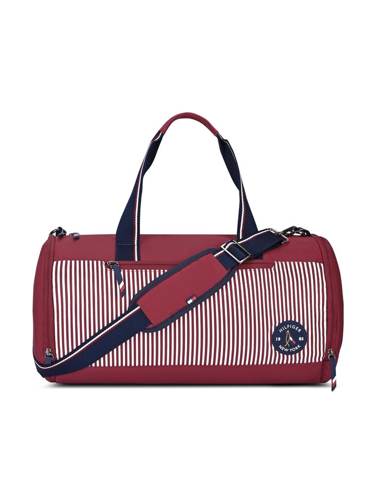 tommy hilfiger accessories Tommy Hilfiger Unisex Hubble Duffle Bag with Detachable Strap - Burgundy-picture-38